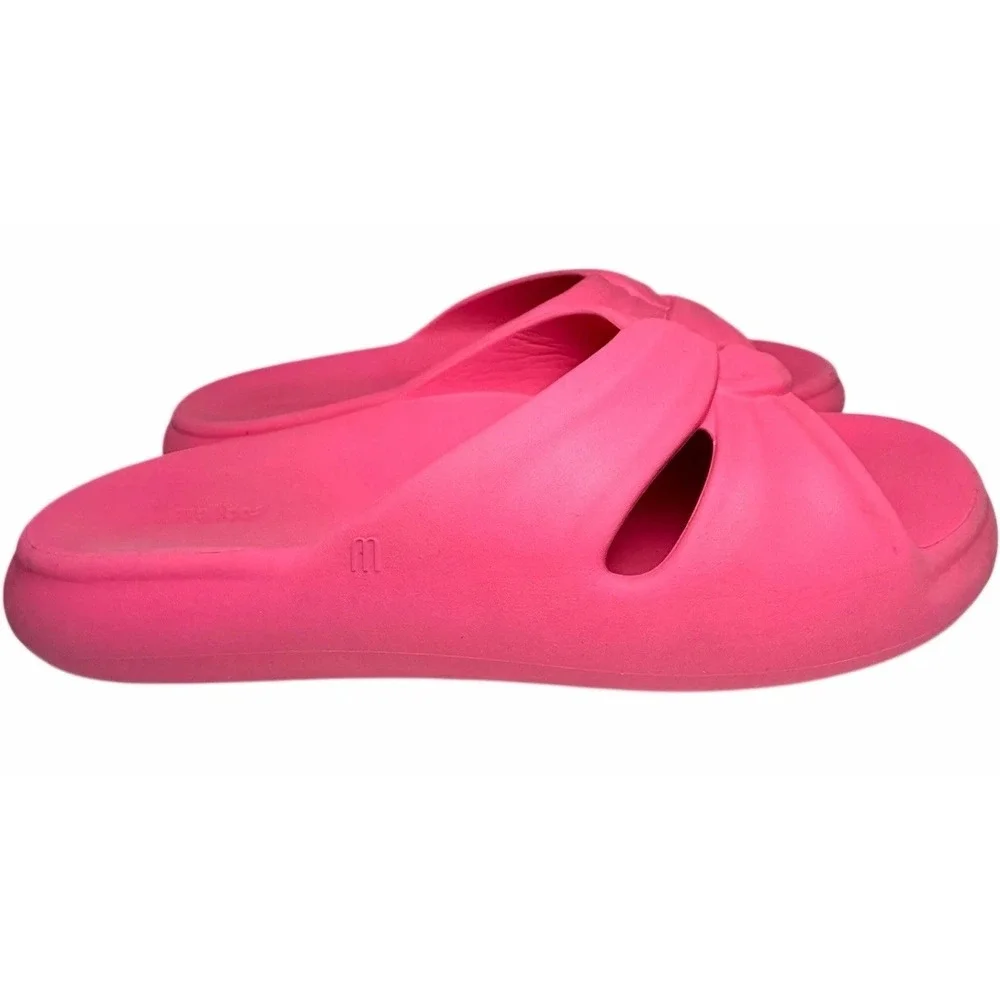Melissa Free Slide Platform‎ Sandals Pink Jelly Slides Y2K Barbiecore Sz 10
